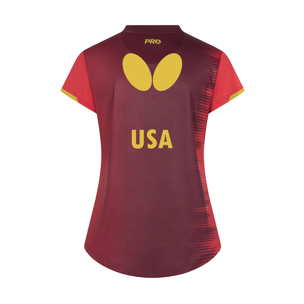 Butterfly Table Tennis USA Team Lady Shirt 26 - Red - Back